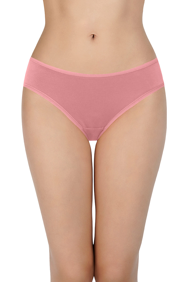 Solid Low Rise Assorted Bikini Panties (Pack of 2 Colors & Prints May Vary)