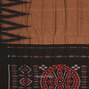 Brown Black Kargil Kumbha  Manibandha Cotton Saree