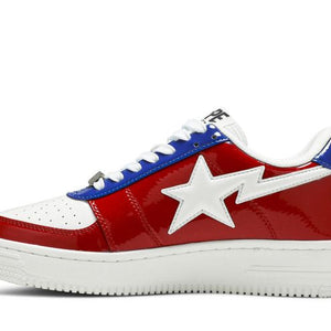 A Bathing Ape Bape Sta Low M2 20th Anniversary Patent Red