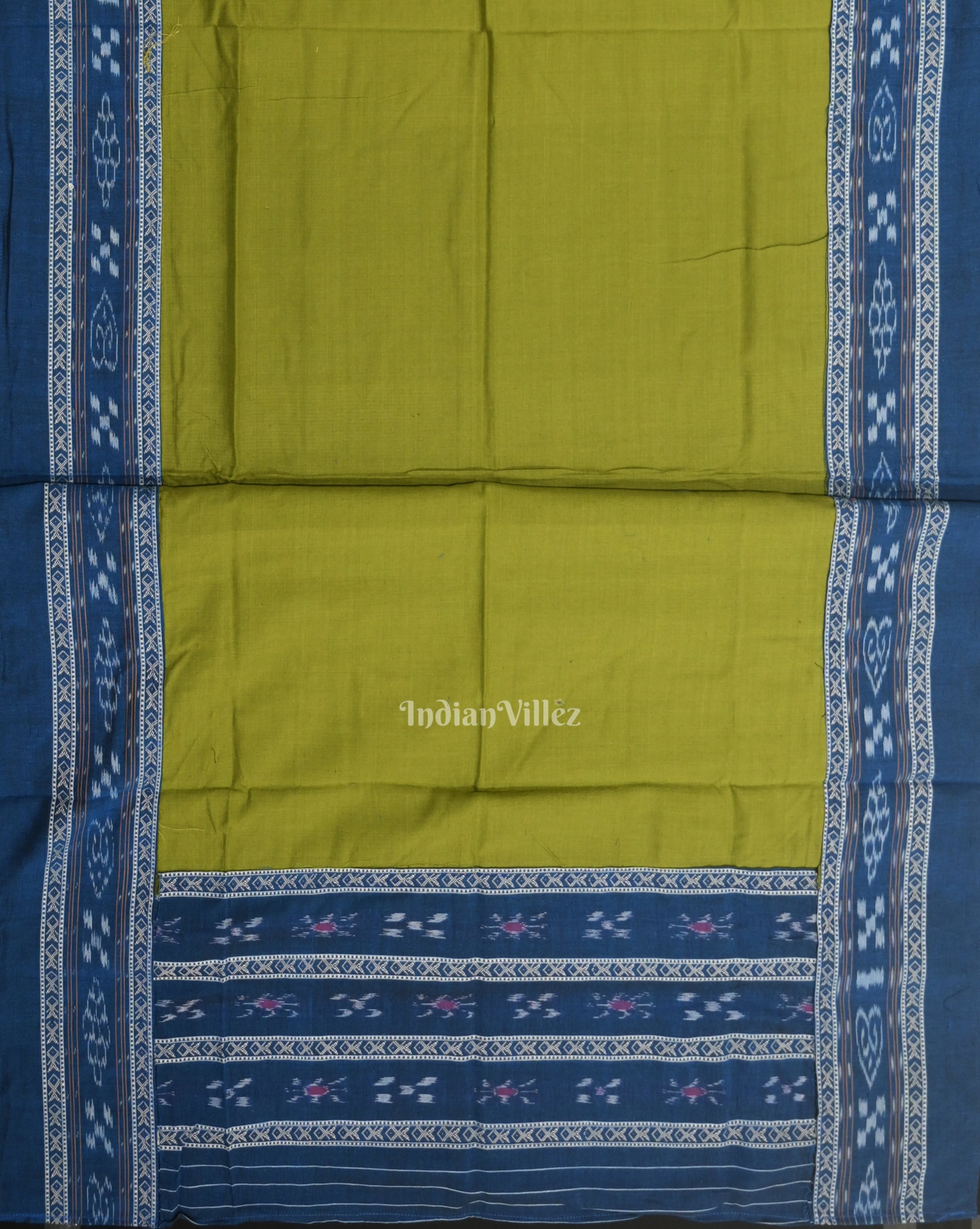 Blue Mehendi Green  Pasapali Sambalpuri Cotton Dress set with Dupatta
