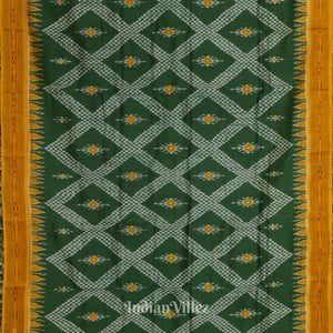 Green Tarabali Odisha Ikat Khandua Silk saree