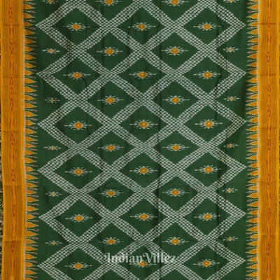 Green Tarabali Odisha Ikat Khandua Silk saree