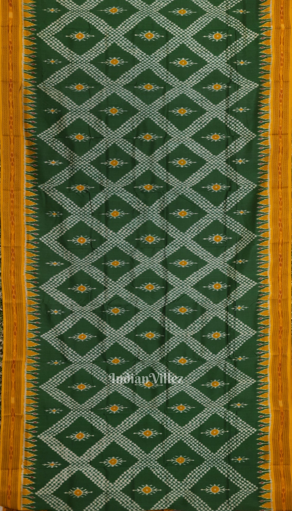 Green Tarabali Odisha Ikat Khandua Silk saree