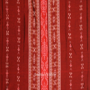 Red Green Pasapali Sambalpuri Cotton Dress set with Dupatta