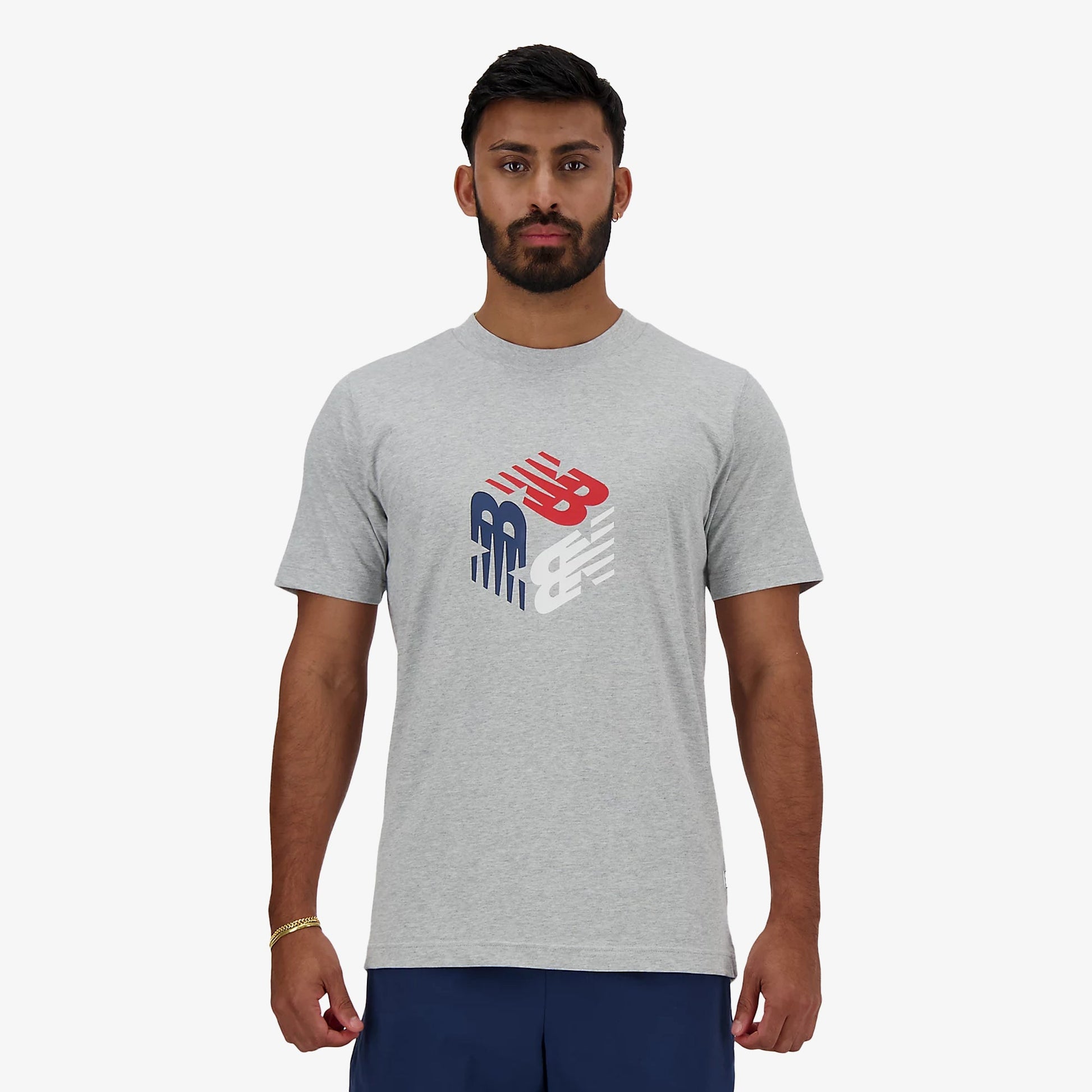 New Balance | SPORT BOX LOGO T-SHIRT  { GREY