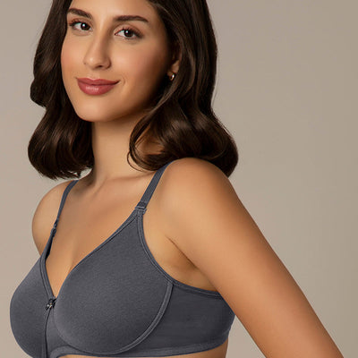 All Day Smooth Comfort Padded & Non-wired Bra - Gray Stone