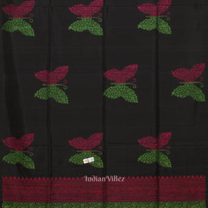 Black Pure Kanjivaram Soft Silk Saree