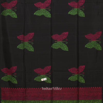 Black Pure Kanjivaram Soft Silk Saree