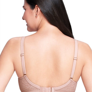 High Apex Lace Padded wired Bra - Misty Rose