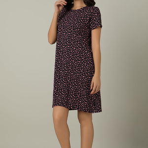 Comfort Sleep Dress - Polka Heart Print