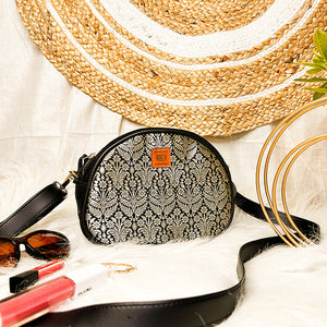 Black - Kavita Banarasi Silk Sling Bag
