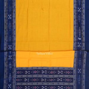 Blue Yellow Flower Buti Odisha Ikat  Sambalpuri Dress Set & Dupatta