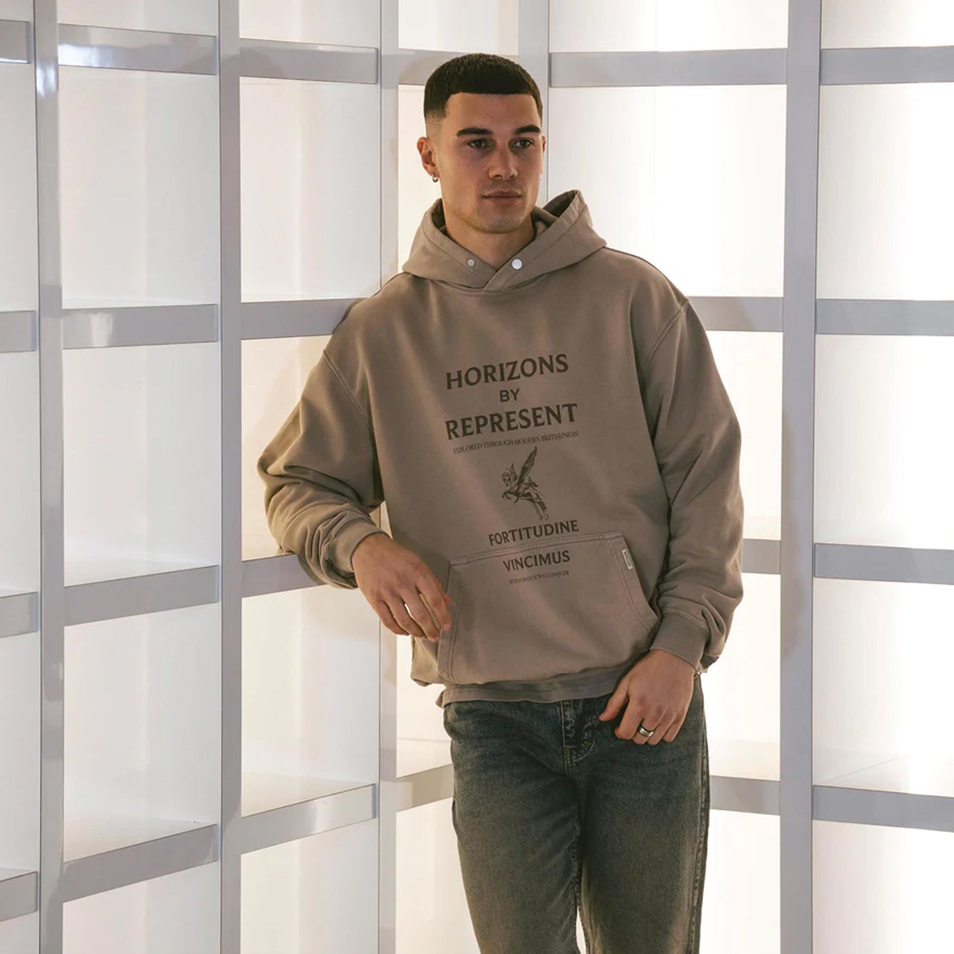 Represent | HORIZONS HOODIE  { TAUPE