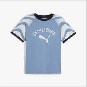 PUMA | x KIDSUPER SLIM FIT RINGER TEE { COOL BLUE