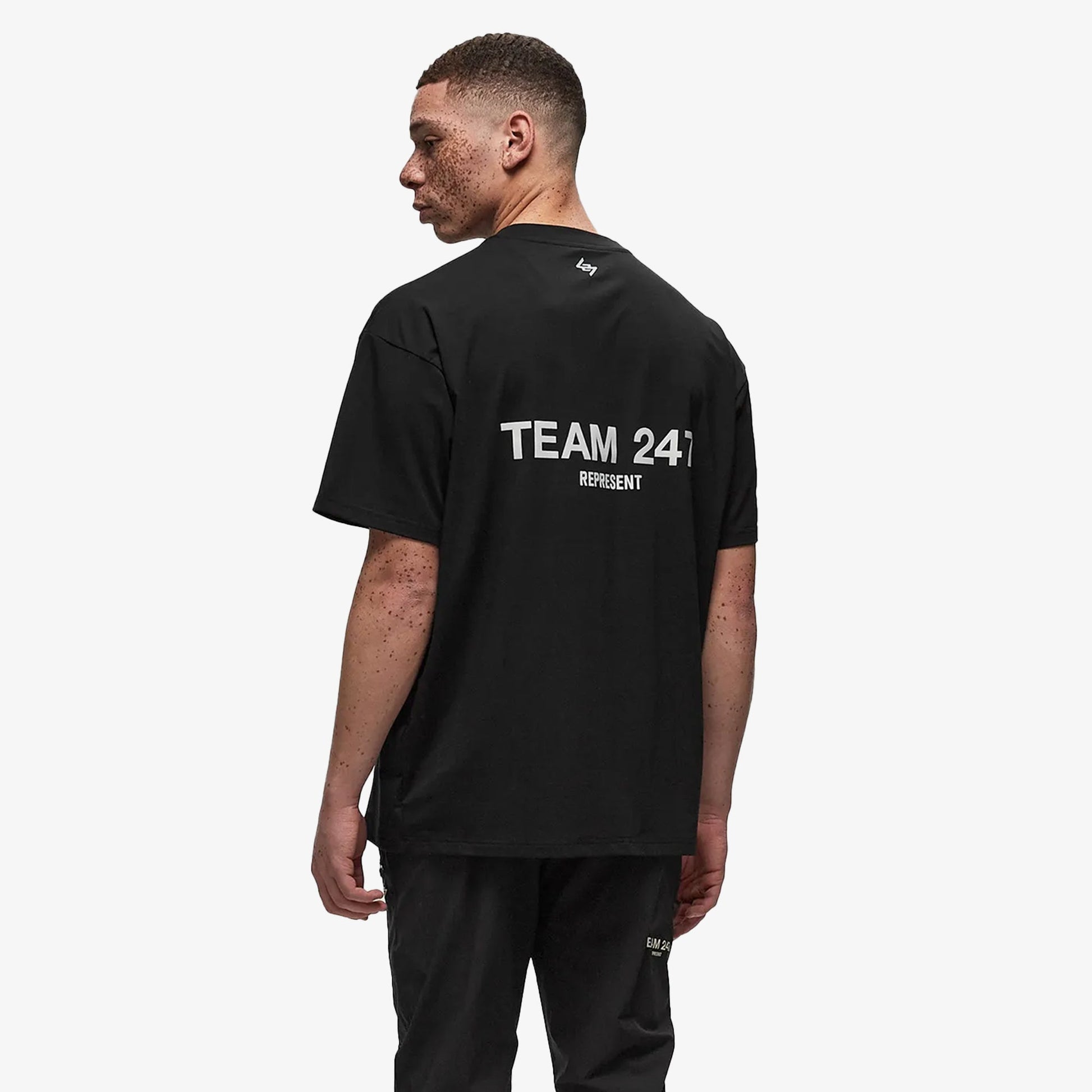 REPRESENT | TEAM 247 OVERSIZED T-SHIRT { BLACK