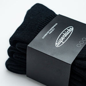 Superkicks | CREW SOCKS  { BLACK/BLACK/BLACK