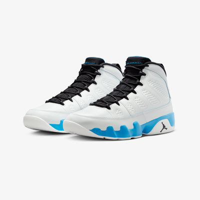 Jordan | AIR JORDAN 9 RETRO  { SUMMIT WHITE/BLACK-DK POWDER BLUE