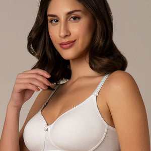 All Day Smooth Comfort Padded & Non-wired Bra - White