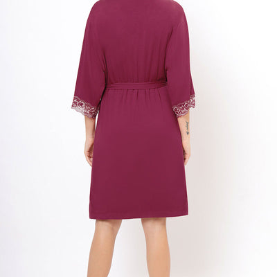 Lace Touch Sleep Robe - Anemone