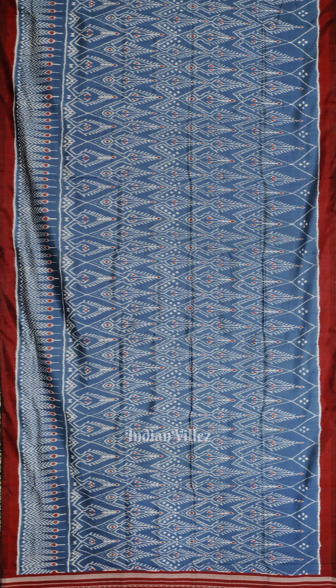 Peacock Blue Cambodian Inspired Designer Contemporary Silk Saree