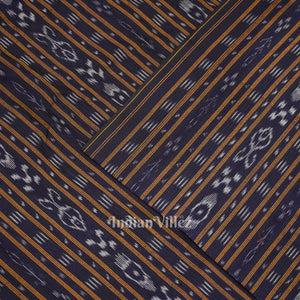 Navy Blue Sambalpuri Odisha Ikat Cotton Fabric