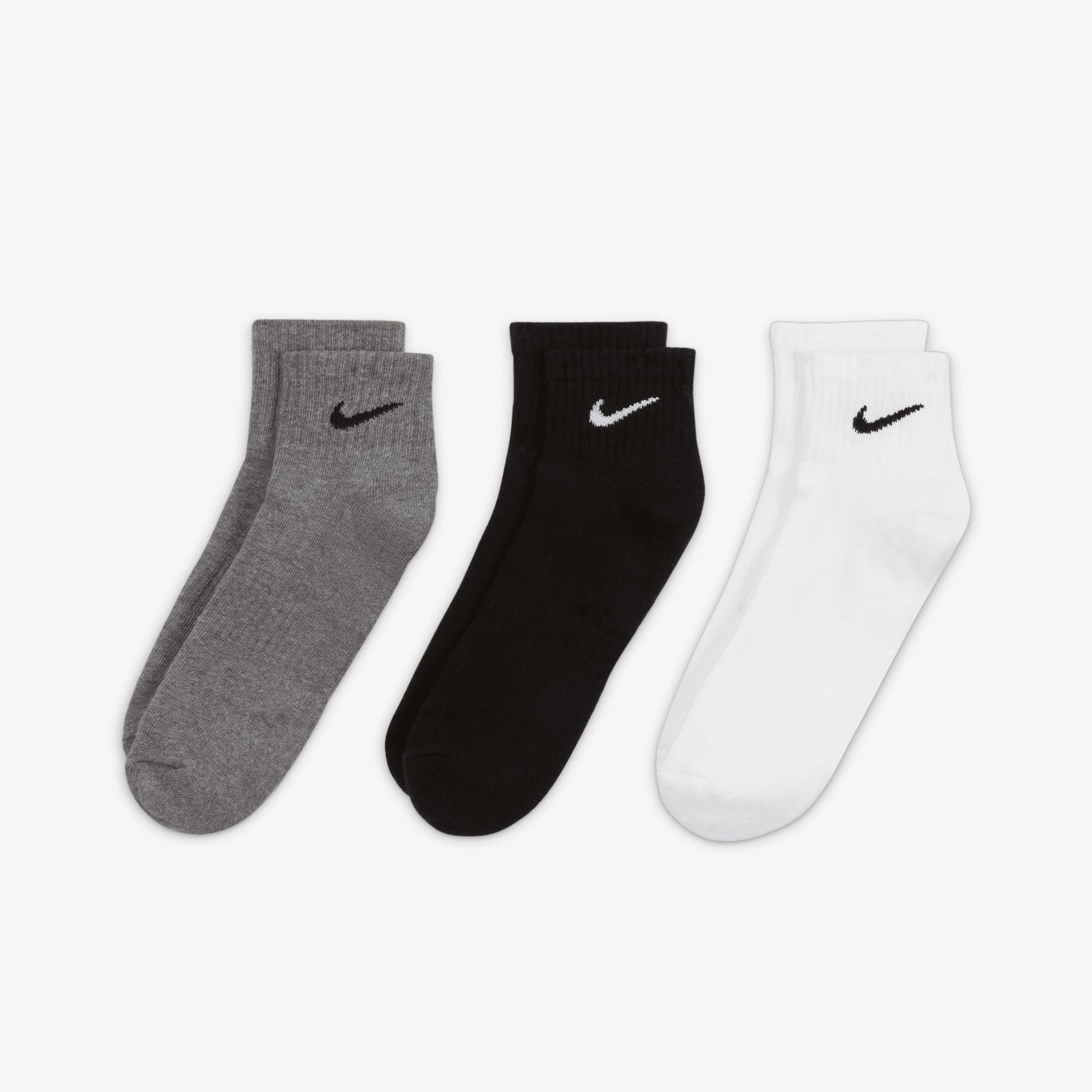 NIKE | EVERYDAY CUSHIONED TRAINING ANKLE SOCKS (3 PAIRS) { MULTI-COLOR
