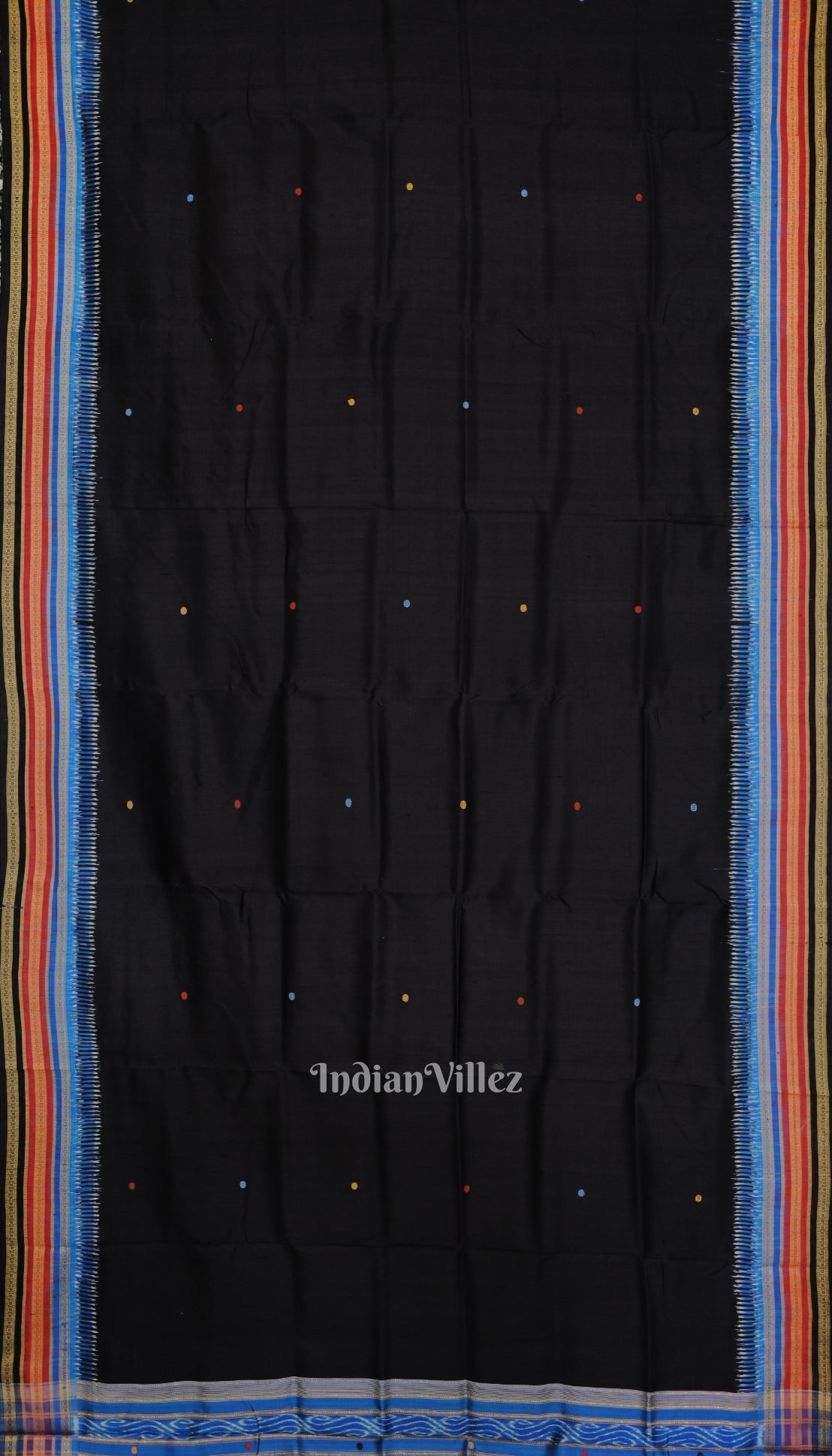 Black Kathiphera Khandua Silk Saree