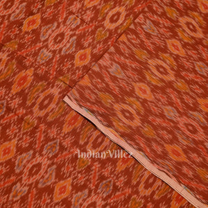 Exclusive Maroon Pochampally Ikat Silk & Cotton (Sico) Fabric