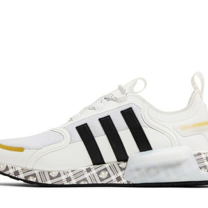 adidas NMD R1 V3 White Black Gold Tartan Trefoil