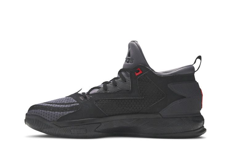 adidas D Lillard 2 Core Black Vivid Red