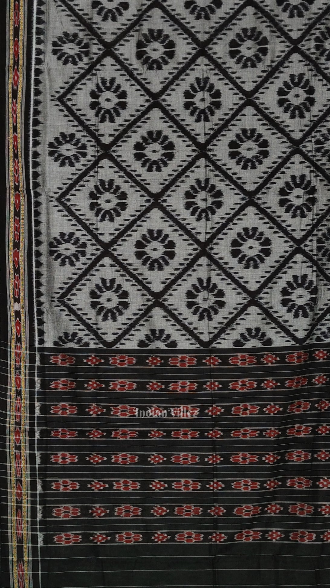 Black Maniabandha Cotton Saree