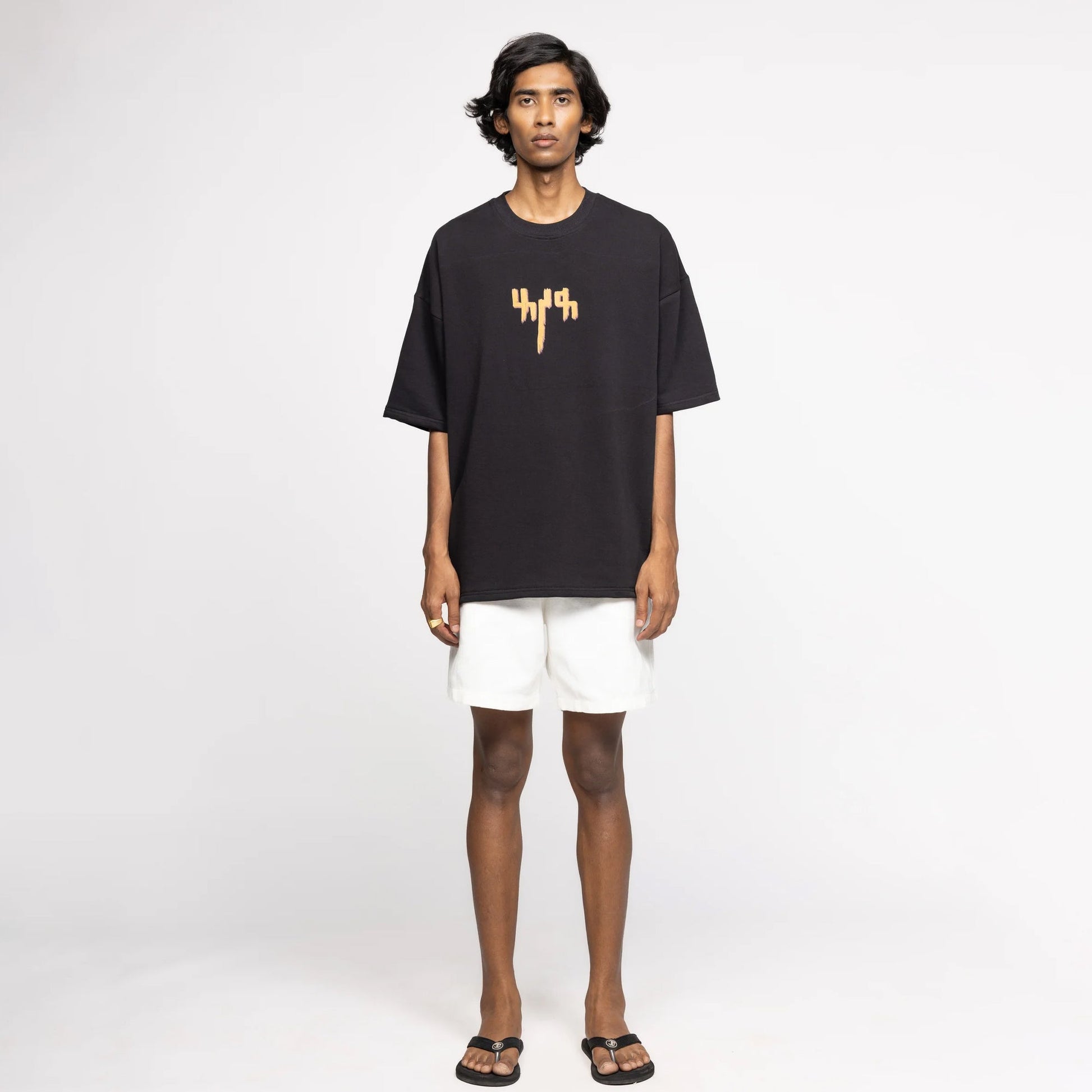 F A R A K | TAAZA KHABAR T-SHIRT { BLACK/BLACK