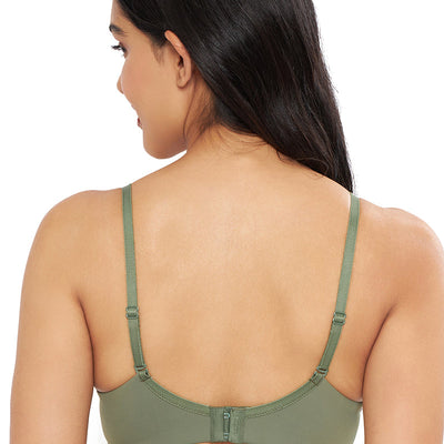 Elegant Dream Padded Wired T-shirt Bra - Sage