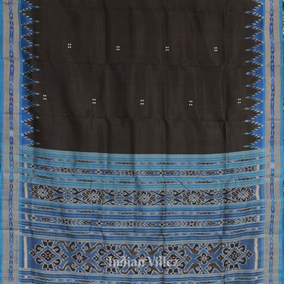 Black Cupper Sulphate Butta Odisha Ikat Khandua Silk Saree