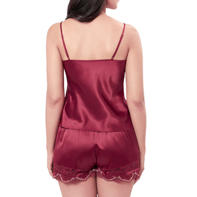 Eternal Bliss Sleeveless Sleep Cami - Red Berry