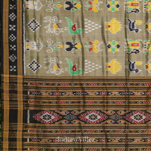 Light Mehendi Odisha Ikat Nabarangi Nabakothi Khandua Silk Saree