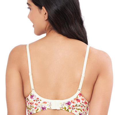 Elegant Dream Padded Wired T-shirt Bra - Watercolour Ditsy Floral Print