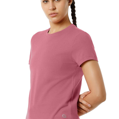 Essential Basic Short Sleeve Round Neck T-Shirt - Heather Rose