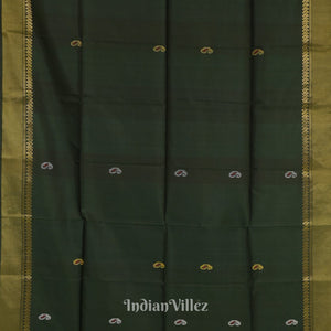 Green With Copper Pure Bishnupuri Silk Saree