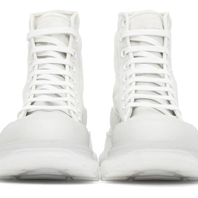 Alexander Mcqueen Tread Slick Boot White White Clear Sole