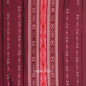 Maroon Cream Pasapali Sambalpuri Cotton Dress set with Dupatta