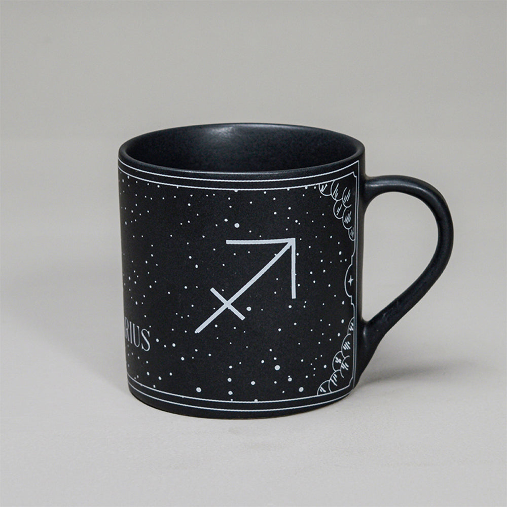 Black - Ceramic Sunsign Theme Coffee Mug Sagittarius (350ml)