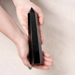Black Obsidian Obelisk - Large - AAA Premium Quality