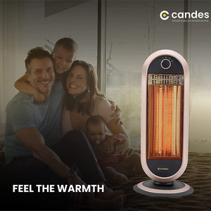 Carbon 2 Rod Room Heater for Winter with 2 Heat Setting - 500W/1000W (Black/Brown)