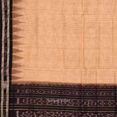 Peach Colour Jharana Maniabandha Cotton Saree