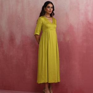 trueBrowns Modal Lime Green Dress