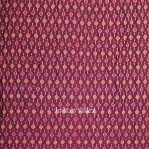 Wine Purple Odisha Ikat Cotton Fabric