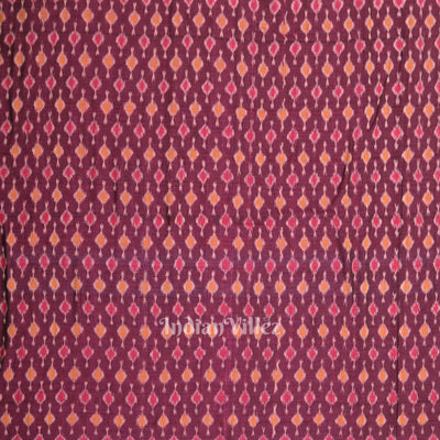 Wine Purple Odisha Ikat Cotton Fabric