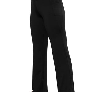 Flaunt Flared High Rise Travel Pants - Jet Black