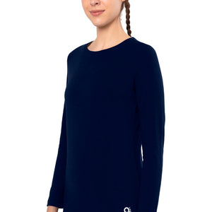 Essential Long Sleeve Round Neck T-Shirt - Midnight